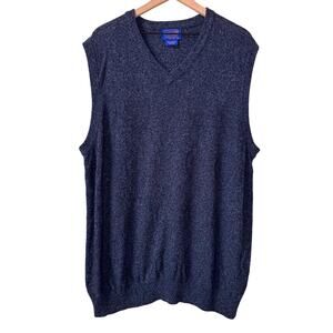 PENDLETON Lambswool Sweater Vest Men's XL V-neck‎ Textured Business Casual Golf